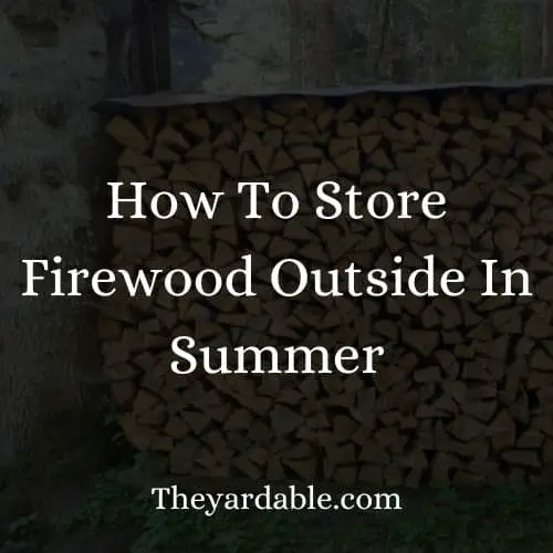 firewood storage outside in summer