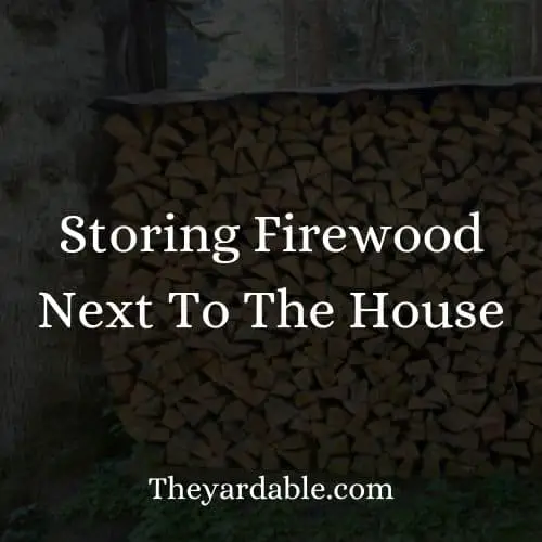 firewood storage near or by a house 