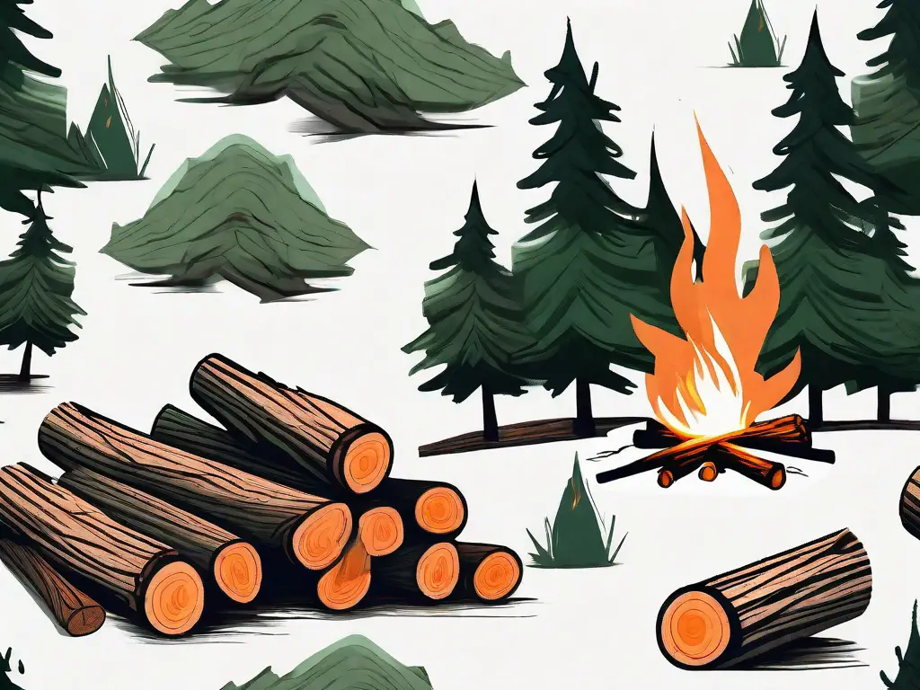 Cypress firewood logs