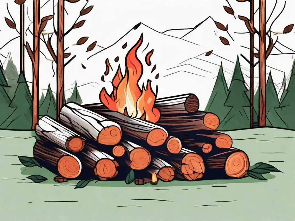 Wild cherry logs for firewood